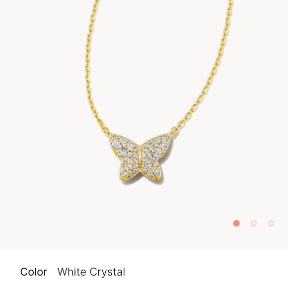 Kendra Scott Jewelry - NWOT | Kendra Scott Lillia Pavé Butterfly Adjustable Pendant Necklace